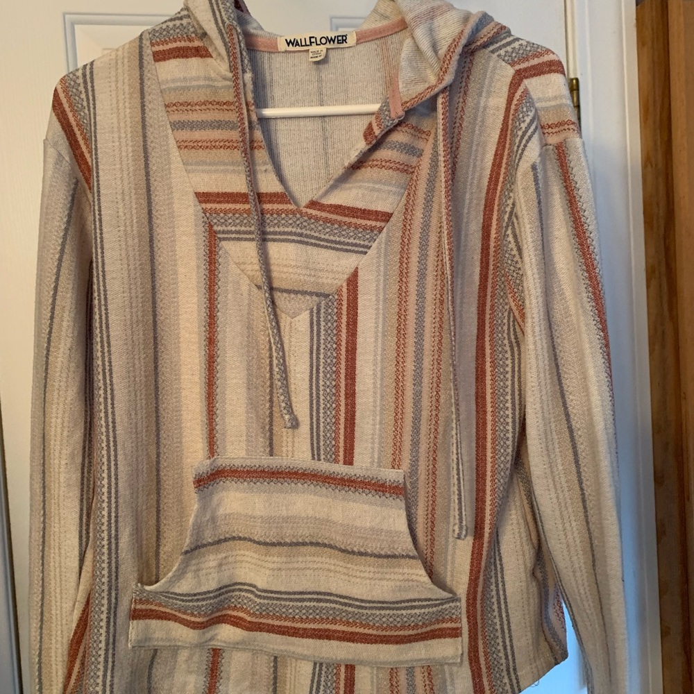 Wallflower Knit Sweater in Cream and Pink